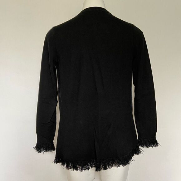Chicos Feathered Fringe Cardigan 90s Y2K Clueless - Picture 5 of 6